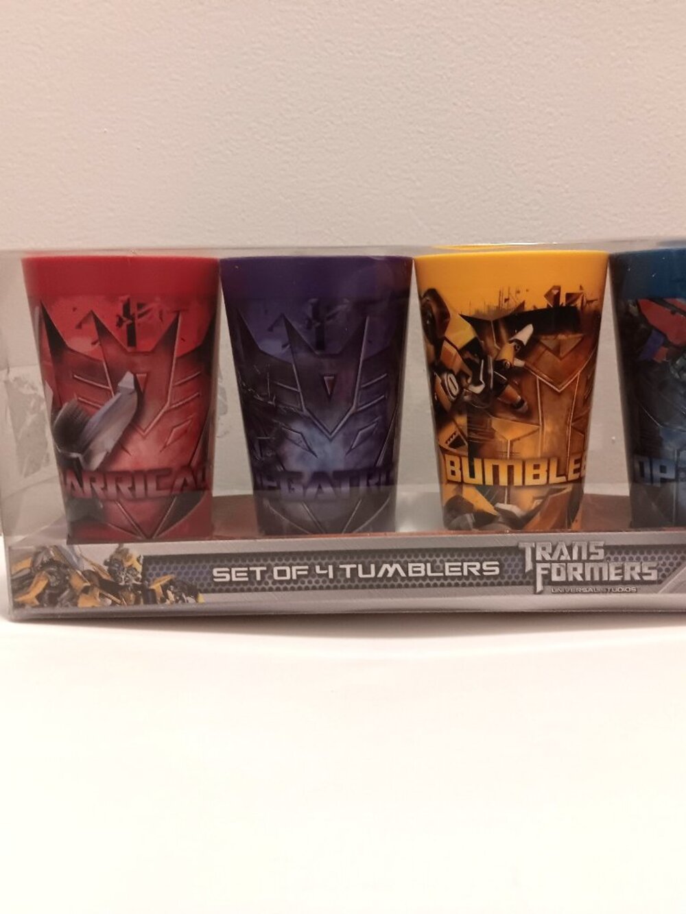 Universal Studios Transformers Set of 4 Tumblers